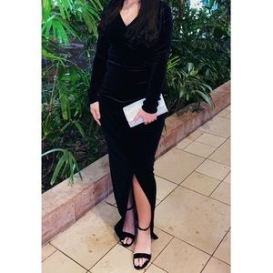 Black Velvet Maxi Dress